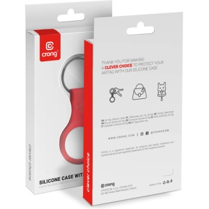 Kup Brelok Crong Silicone Case with Key Ring Apple AirTag (czerwony) - CRG358 - {ean13} - Sklep Home Screen