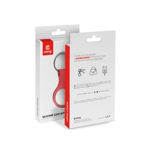 Buy Crong Silicone Case with Key Ring Apple AirTag (red) - CRG358 - {ean13} - Home Screen Store Europe