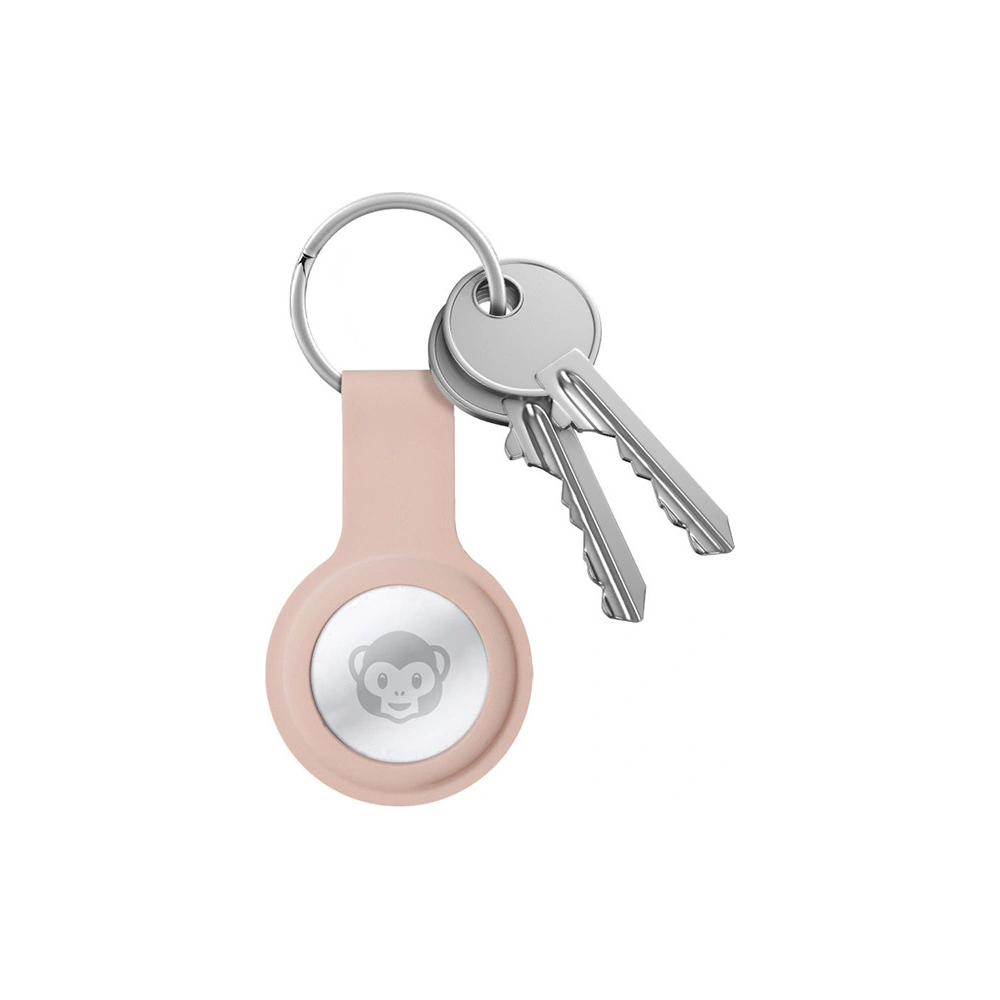 Brelok Crong Silicone Case with Key Ring Apple AirTag (piaskowy róż)