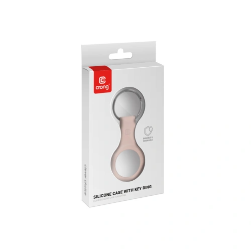 Kup Brelok Crong Silicone Case with Key Ring Apple AirTag (piaskowy róż) - CRG359 - {ean13} - Sklep Home Screen
