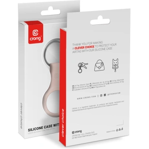 Kup Brelok Crong Silicone Case with Key Ring Apple AirTag (piaskowy róż) - CRG359 - {ean13} - Sklep Home Screen
