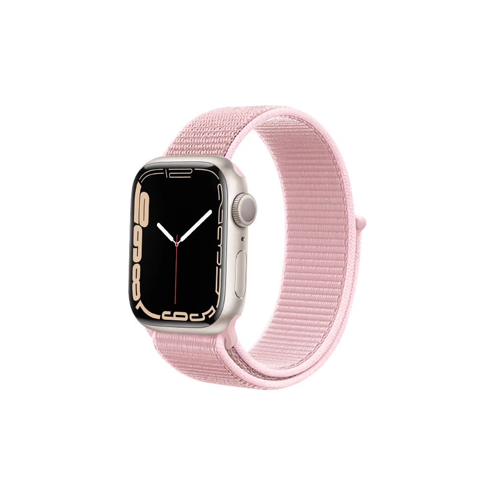 Pasek Crong Nylon Apple Watch 4/5/6/7/SE/8/9/10 40/41/42mm (Powder Pink)