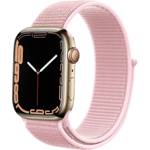 Pasek Crong Nylon Apple Watch 4/5/6/7/SE/8/9/10 40/41/42mm (Práškově růžový)