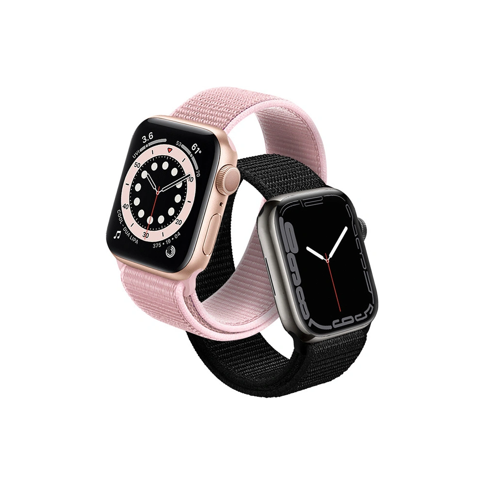 Pasek Crong Nylon Apple Watch 4/5/6/7/SE/8/9/10 40/41/42mm (Powder Pink)