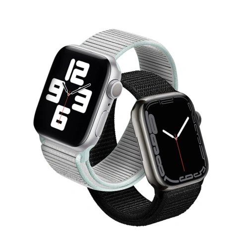 Kup Crong Nylon Apple Watch 4/5/6/7/SE/8/9/10 40/41/42mm (Pastellgrau) - CRG363 - {ean13} - Sklep Home Screen