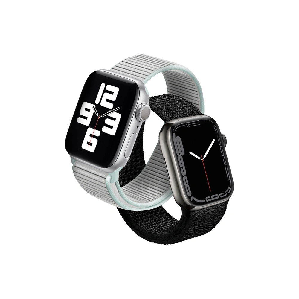 Pasek Crong Nylon Apple Watch 4/5/6/7/SE/8/9/10 40/41/42mm (Pastel Grey)