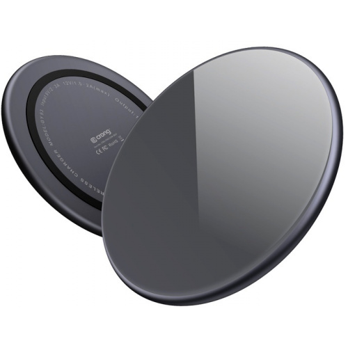 Crong PowerSpot Fast Wireless Charger Qi 15W USB-C (Shadow Black)