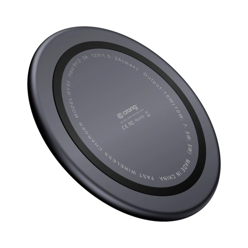 Buy Crong PowerSpot Fast Wireless Charger Qi 15W USB-C (Shadow Black) - CRG364 - {ean13} - Home Screen Store Europe