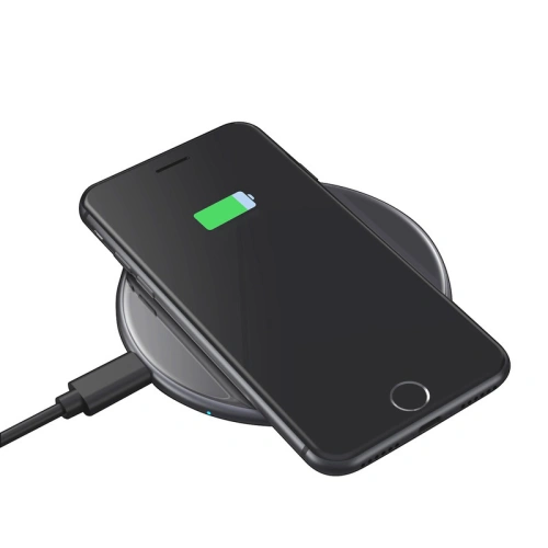 Buy Crong PowerSpot Fast Wireless Charger Qi 15W USB-C (Shadow Black) - CRG364 - {ean13} - Home Screen Store Europe