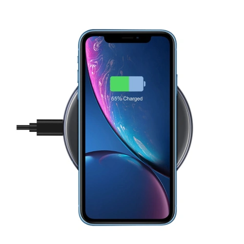 Buy Crong PowerSpot Fast Wireless Charger Qi 15W USB-C (Shadow Black) - CRG364 - {ean13} - Home Screen Store Europe