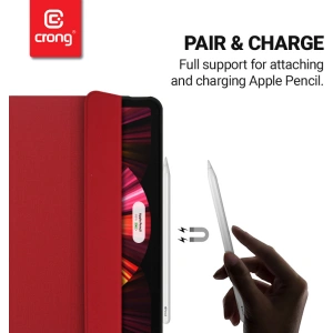 Kup Etui Crong FlexFolio Apple iPad Air 10.9 2020/2022 (4, 5 gen) / iPad Pro 11 2021 (3 gen) / iPad Air 11 2024 (6. generacji) Pencil holder (czerwony) - CRG366 - {ean13} - Sklep Home Screen