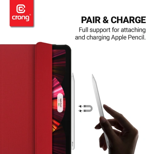 Kup Case Crong FlexFolio Apple iPad Air 10.9 2020/2022 (4, 5 gen) / iPad Pro 11 2021 (3 gen) / iPad Air 11 2024 (6. Generation) Pencil holder (rot) - CRG366 - {ean13} - Sklep Home Screen