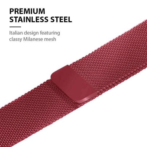 Kup Armbanduhr Crong Milano Steel Apple Watch 4/5/6/7/SE/8/9 40/41mm (rot) - CRG368 - {ean13} - Sklep Home Screen