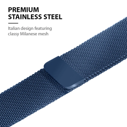 Kup Bransoleta Crong Milano Steel Apple Watch 4/5/6/7/SE/8/9 40/41mm (námořnická modř) - CRG369 - {ean13} - Sklep Home Screen