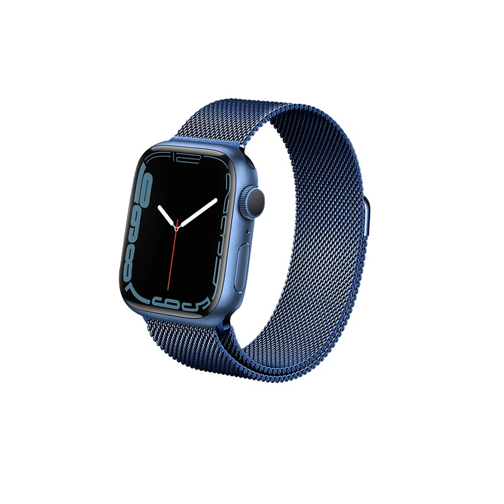 Bransoleta Crong Milano Steel Apple Watch 4/5/6/7/SE/8/9/Ultra 44/45/49mm (granatowy)