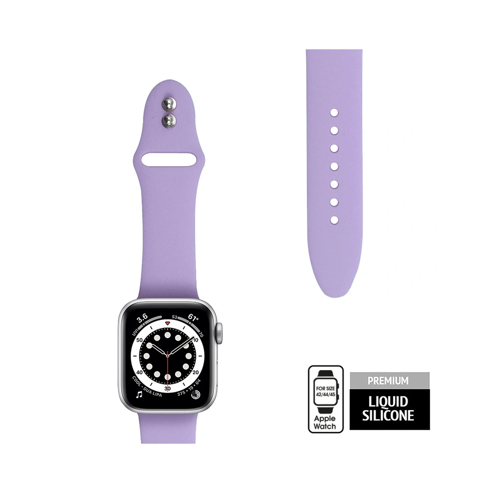 Pasek Crong Liquid Apple Watch 4/5/6/7/SE/8/9/Ultra 44/45/49mm (fioletowy)