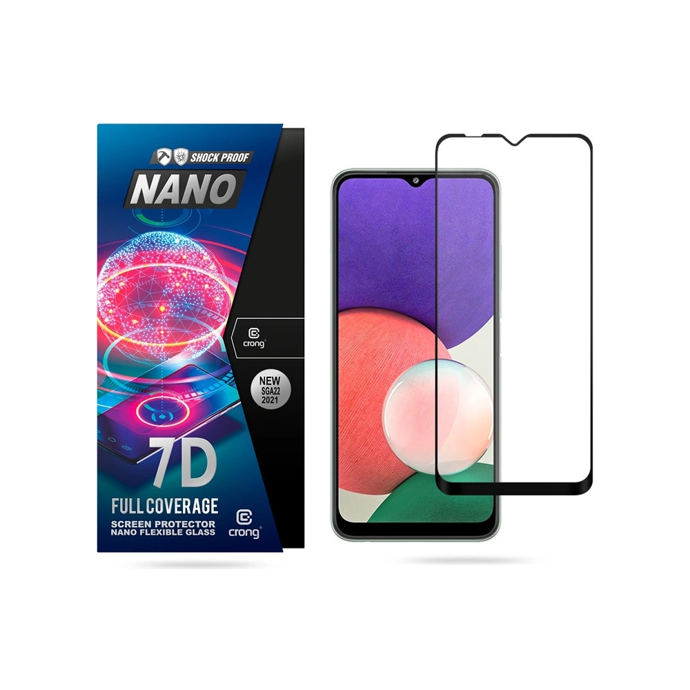 Szkło hybrydowe Crong 7D Nano Flexible Glass Samsung Galaxy A22 5G