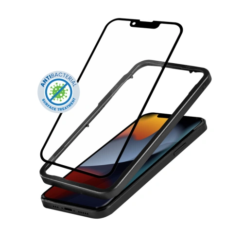 Kup Tvrzené sklo Crong Anti-Bacterial 3D Armour Glass Apple iPhone 14/13/13 Pro + instalační rámček - CRG405 - {ean13} - Sklep Home Screen