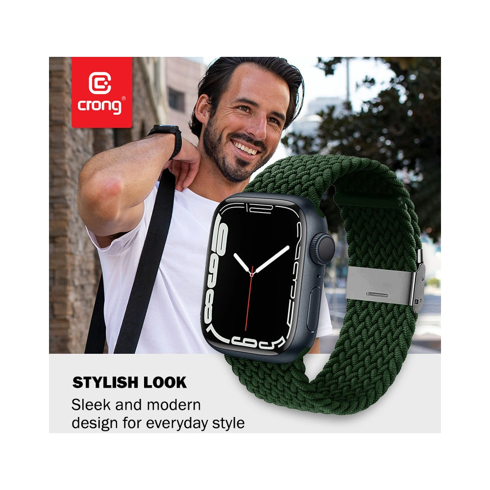 Pasek Crong Wave Band Apple Watch 4/5/6/7/SE/8/9/10 40/41/42mm (zielony)
