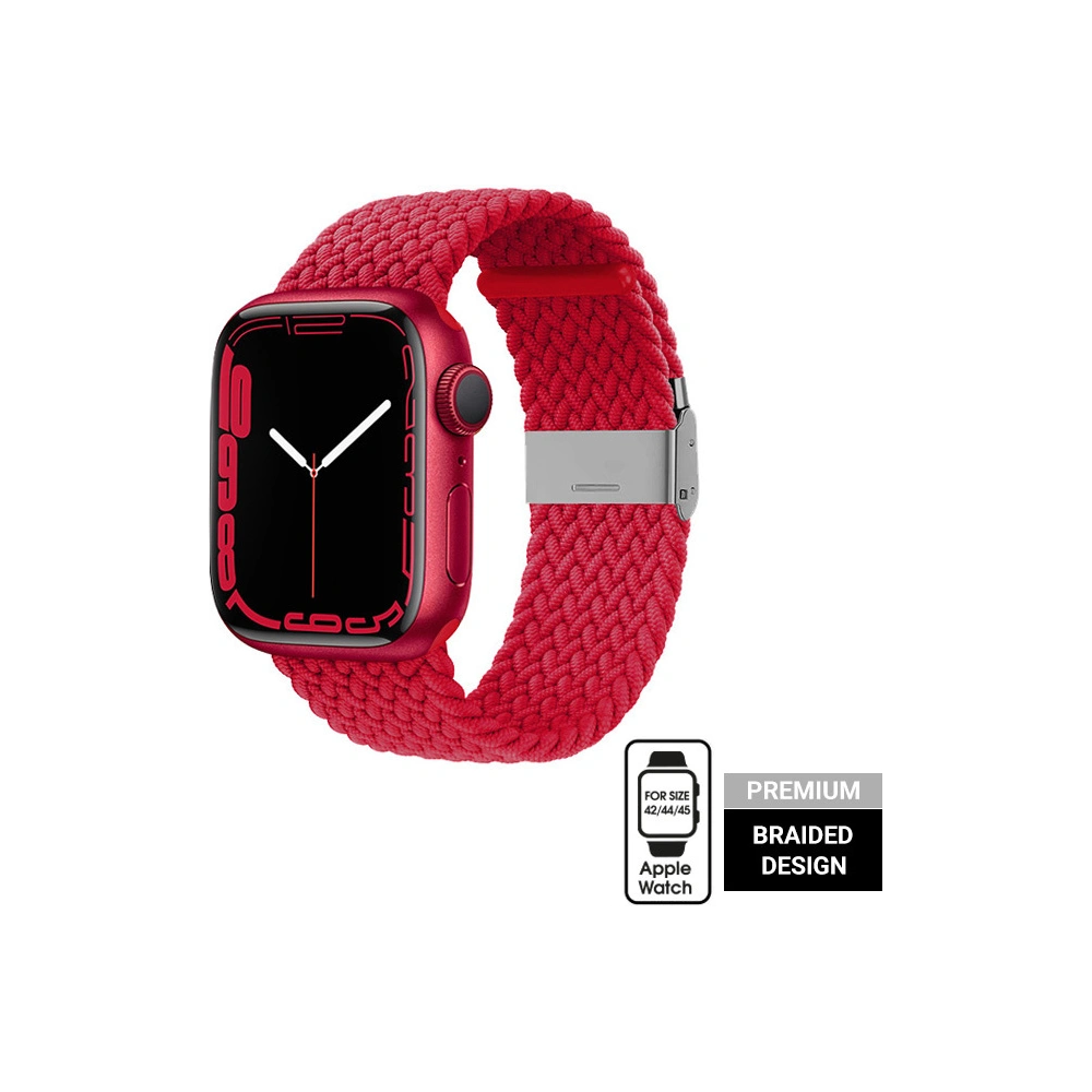 Pasek Crong Wave Band Apple Watch 4/5/6/7/SE/8/9/Ultra 44/45/49mm (czerwony)