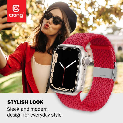 Kup Pasek Crong Wave Band Apple Watch 4/5/6/7/SE/8/9/Ultra 44/45/49mm (piros) - CRG427 - {ean13} - Sklep Home Screen