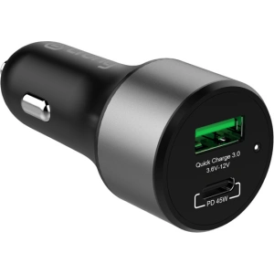 Kup Ładowarka samochodowa Crong Power Car Charger 63W USB-C PD 45W + USB QC 3.0 18W (czarny) - CRG430 - {ean13} - Sklep Home Screen