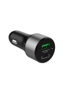 Autós töltő Crong Power Car Charger 63W USB-C PD 45W + USB QC 3.0 18W (fekete)