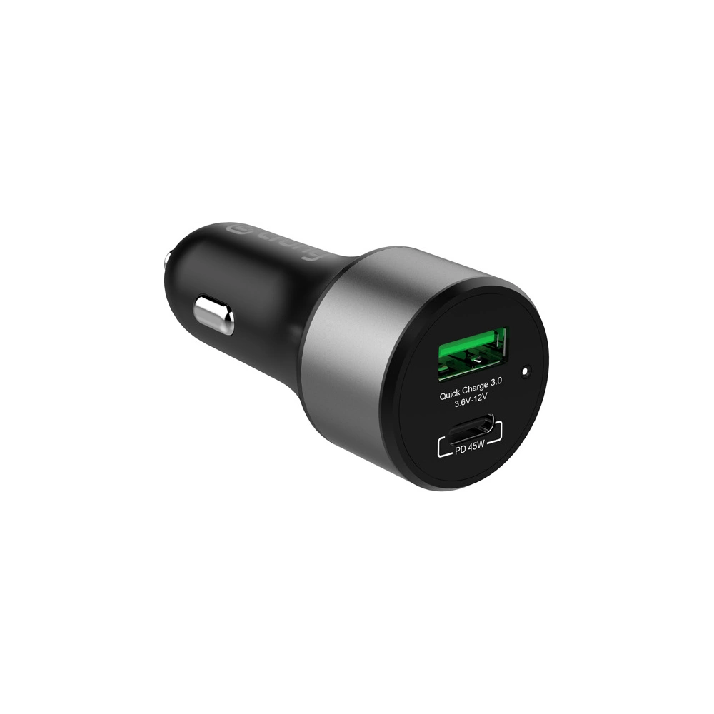 Ładowarka samochodowa Crong Power Car Charger 63W USB-C PD 45W + USB QC 3.0 18W (czarny)