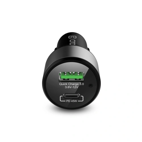 Kup Autós töltő Crong Power Car Charger 63W USB-C PD 45W + USB QC 3.0 18W (fekete) - CRG430 - {ean13} - Sklep Home Screen