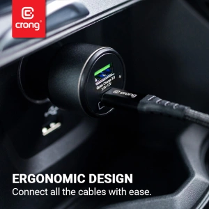 Kup Ładowarka samochodowa Crong Power Car Charger 63W USB-C PD 45W + USB QC 3.0 18W (czarny) - CRG430 - {ean13} - Sklep Home Screen