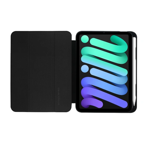 Kup Etui Crong FlexFolio Apple iPad mini 2021 (a 6-a generație) / iPad mini 8.3" 2024 7gen suport pentru creion (negru) - CRG432 - {ean13} - Sklep Home Screen