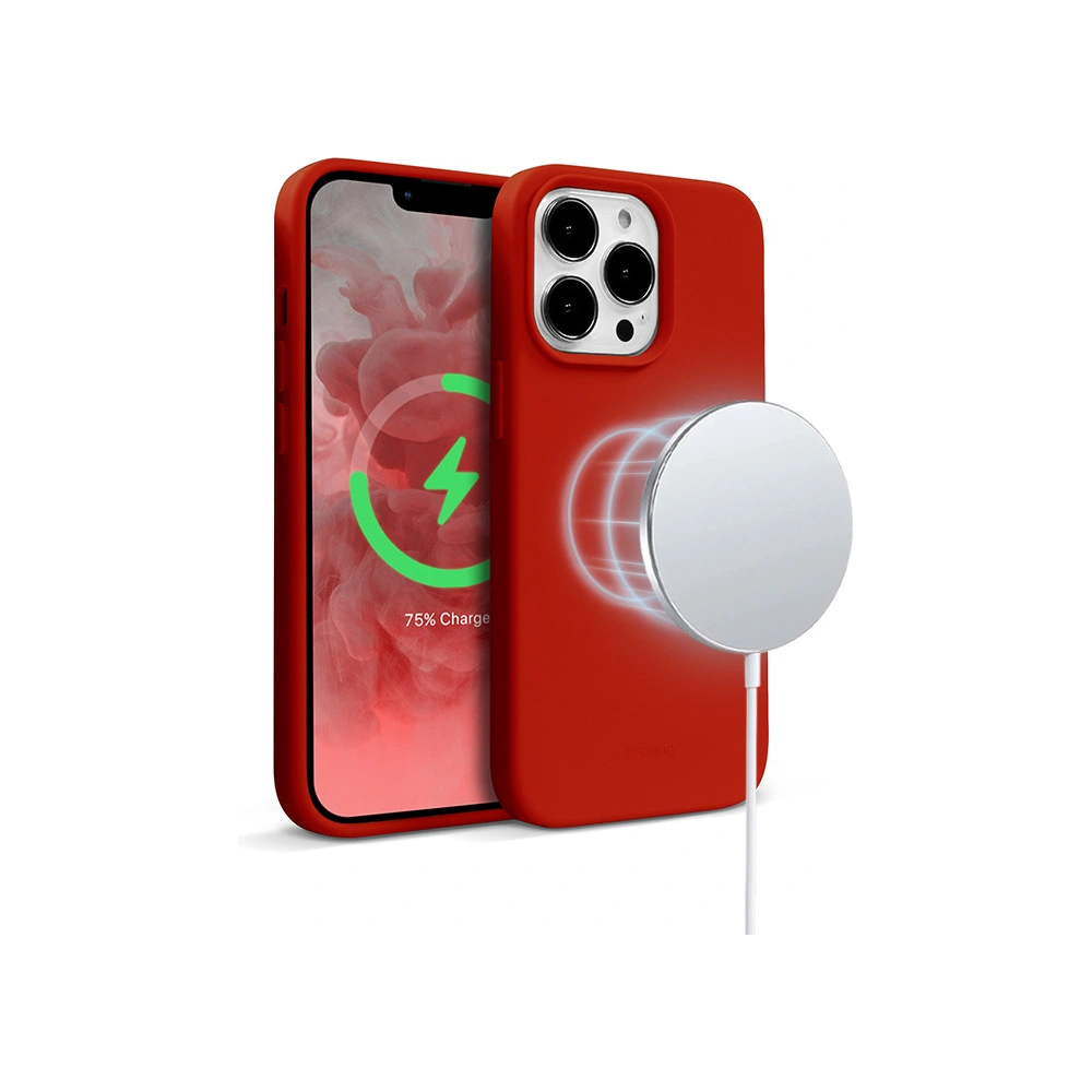 Etui Crong Color Cover Magnetic MagSafe Apple iPhone 13 Pro Max (czerwony)