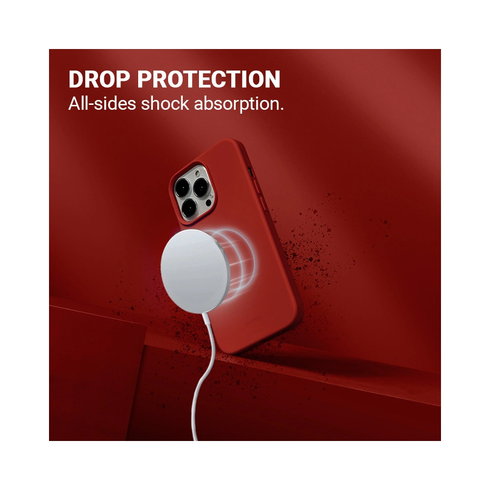 Etui Crong Color Cover Magnetic MagSafe Apple iPhone 13 Pro Max (czerwony)