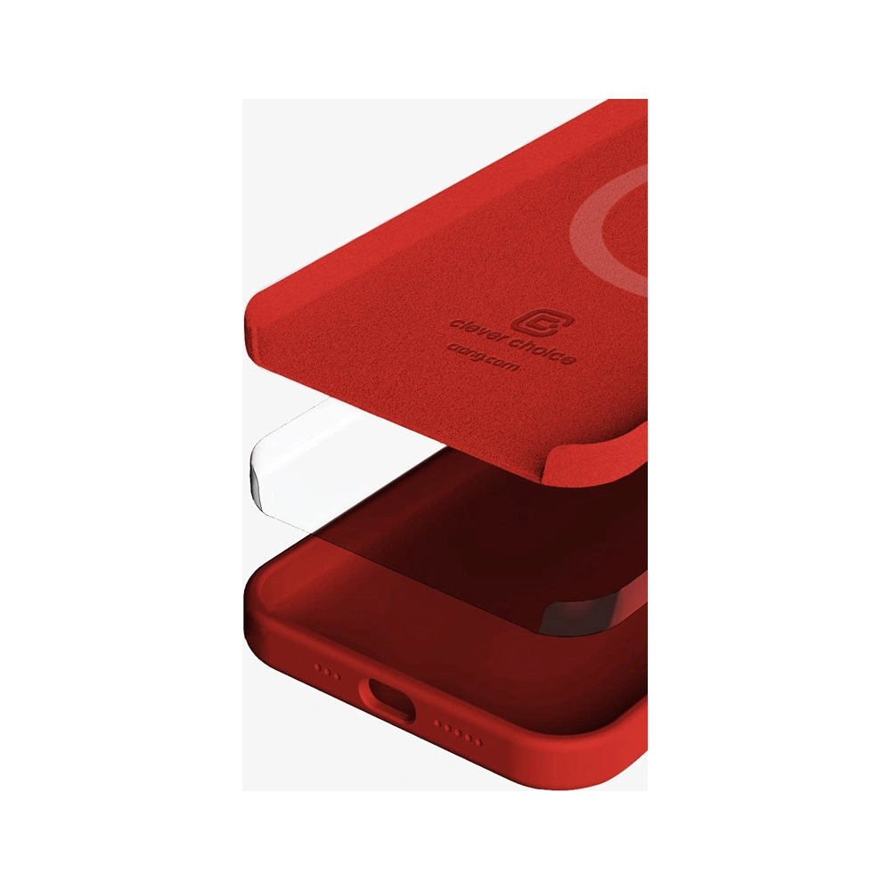 Etui Crong Color Cover Magnetic MagSafe Apple iPhone 13 Pro Max (czerwony)