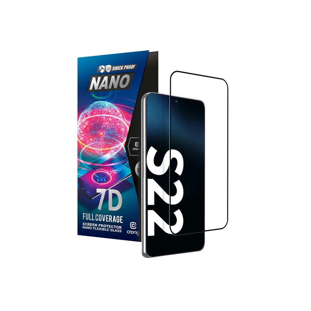 Szkło hybrydowe Crong 7D Nano Flexible Glass Samsung Galaxy S22