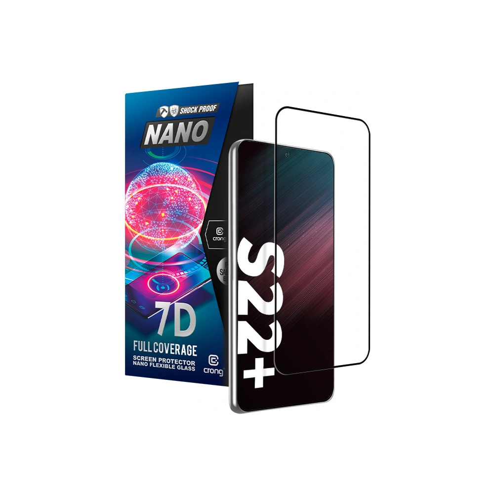 Szkło hybrydowe Crong 7D Nano Flexible Glass Samsung Galaxy S22+ Plus