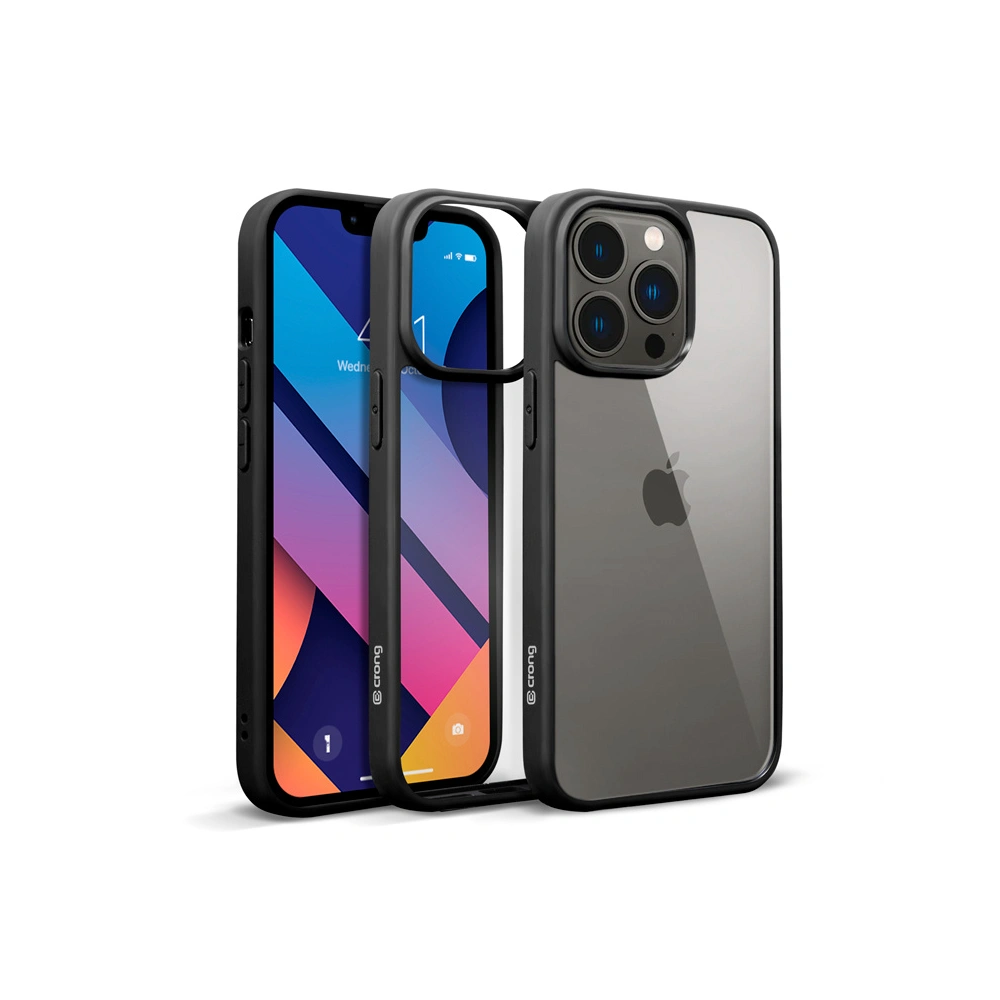Etui Crong Clear Cover Apple iPhone 13 Pro (czarny)