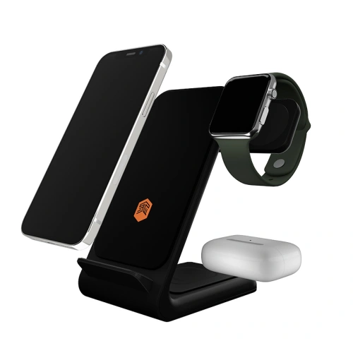 Kup Încărcător wireless STM ChargeTree Swing 3w1 pentru Apple iPhone, AirPods și Watch (negru) - STM32 - {ean13} - Sklep Home Screen