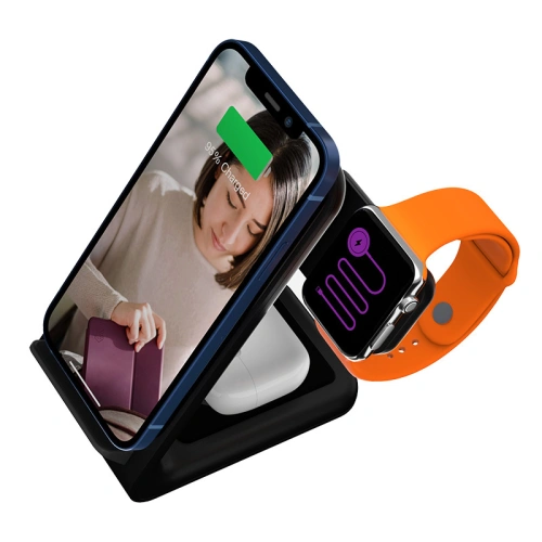 Kup Încărcător wireless STM ChargeTree Swing 3w1 pentru Apple iPhone, AirPods și Watch (negru) - STM32 - {ean13} - Sklep Home Screen