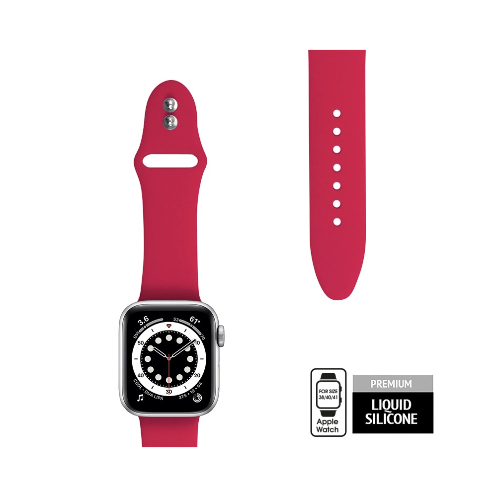 Pasek Crong Liquid Apple Watch 4/5/6/7/SE/8/9/10 40/41/42mm (malinowy)