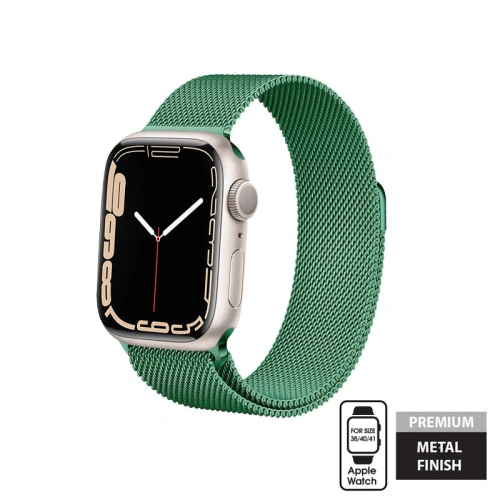 Kup Bransoleta Crong Milano Steel Apple Watch 4/5/6/7/SE/8/9 40/41mm (zelená) - CRG477 - {ean13} - Sklep Home Screen