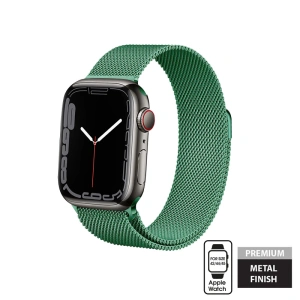 Kup Bransoleta Crong Milano Steel Apple Watch 4/5/6/7/SE/8/9/Ultra 44/45/49mm (grün) - CRG478 - {ean13} - Sklep Home Screen