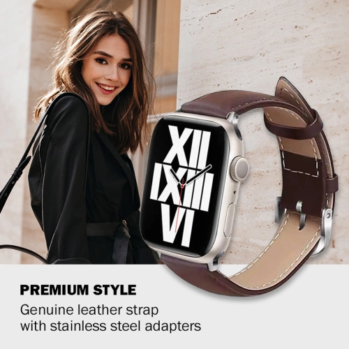 Buy Belt Crong Noble Band Apple Watch 4/5/6/7/SE/8/9/10 40/41/42mm (Espresso) - CRG493 - {ean13} - Home Screen Store Europe