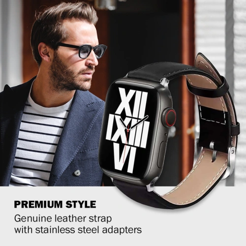 Kup Crong Noble Band Apple Watch 4/5/6/7/SE/8/9/10 40/41/42mm (Schwarz Noir) - CRG495 - {ean13} - Sklep Home Screen