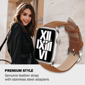 Kup Belt Crong Noble Band Apple Watch 4/5/6/7/SE/8/9/Ultra 44/45/49mm (Mokka) - CRG497 - {ean13} - Sklep Home Screen