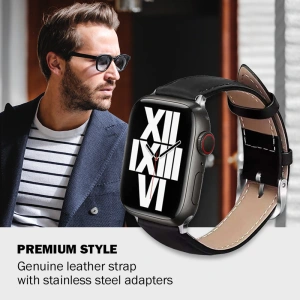 Kup Crong Noble Band Apple Watch 4/5/6/7/SE/8/9/Ultra 44/45/49mm (Schwarz Noir) - CRG498 - {ean13} - Sklep Home Screen