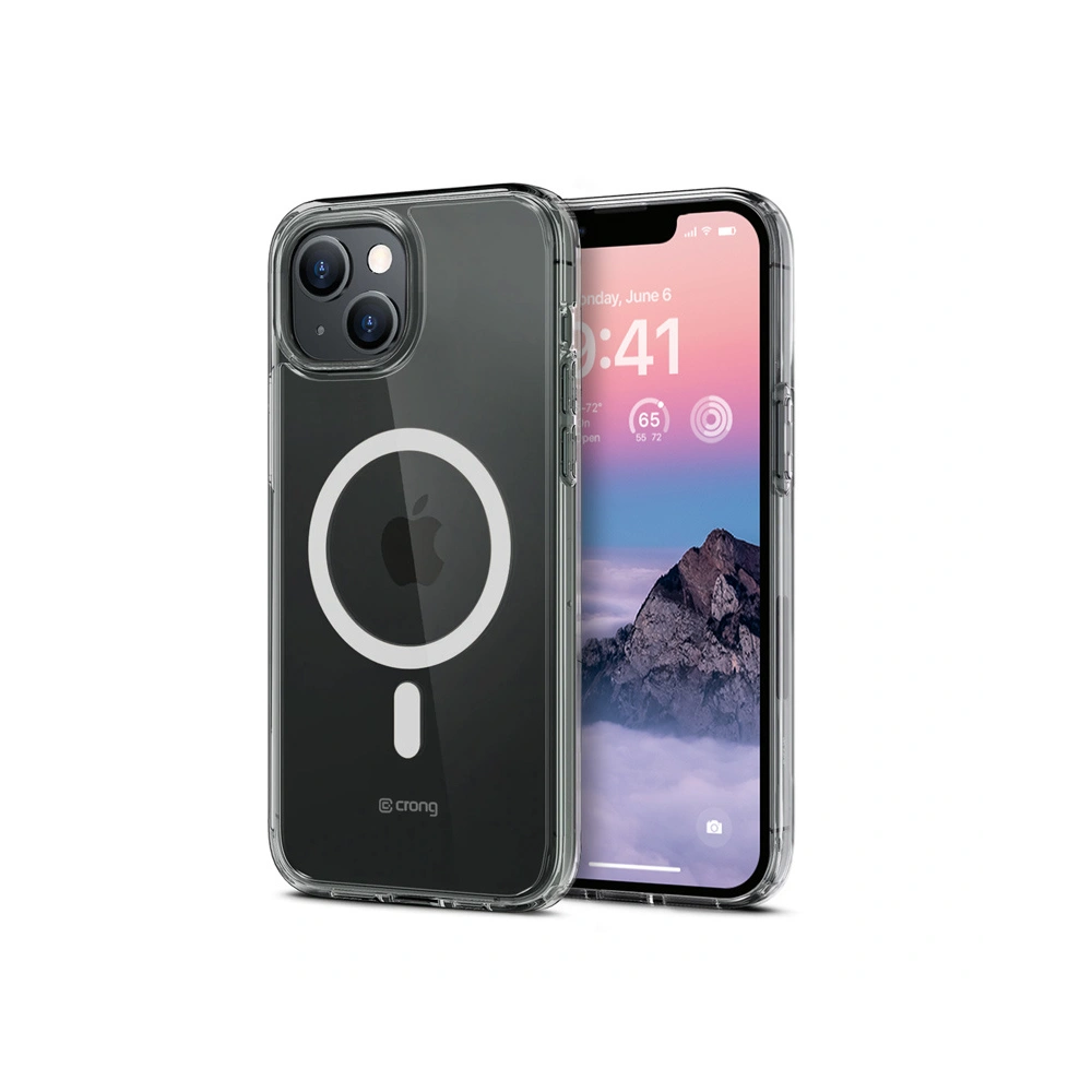 Etui Crong Clear MAG Cover MagSafe Apple iPhone 14 Plus / 15 Plus (przezroczysty)