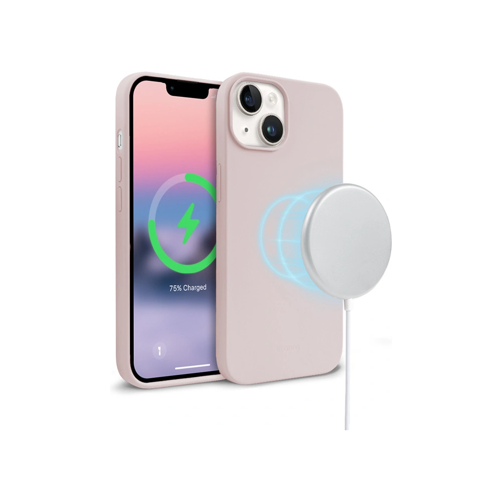 Etui Crong Color Cover Magnetic MagSafe Apple iPhone 14/13 (piaskowy róż)
