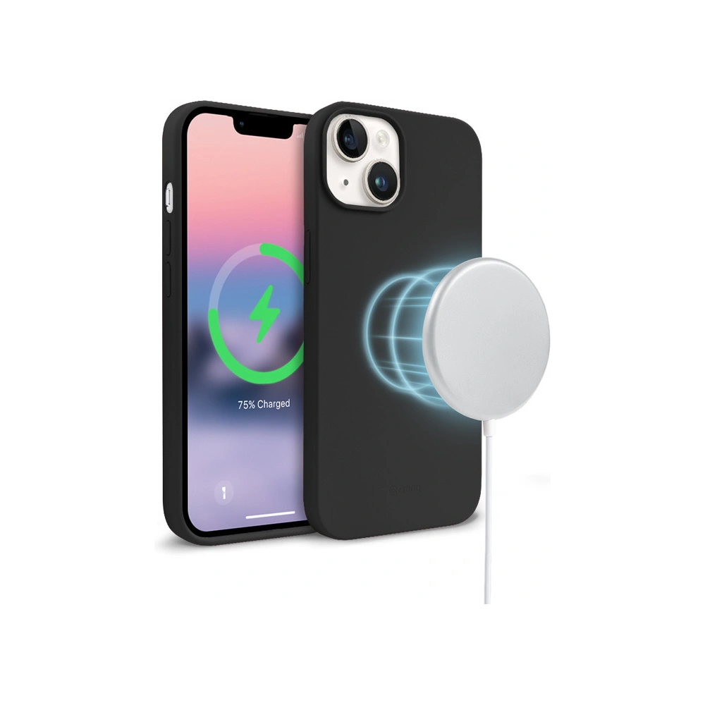 Etui Crong Color Cover Magnetic MagSafe Apple iPhone 14 Plus / 15 Plus (czarny)