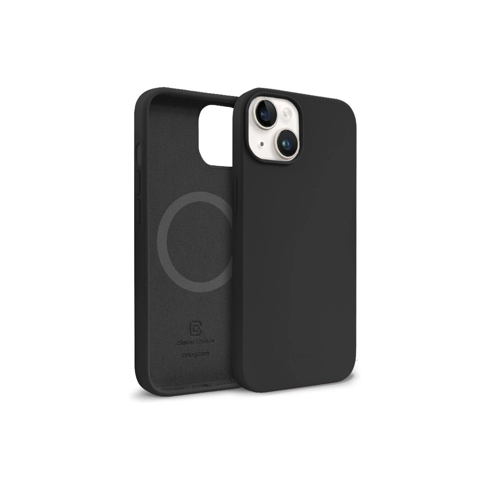 Etui Crong Color Cover Magnetic MagSafe Apple iPhone 14 Plus / 15 Plus (czarny)